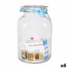 Purkki Borgonovo Ilmatiivis Läpinäkyvä Kristalli 4,25 L 14,5 x 14,5 x 26 cm (6 osaa)