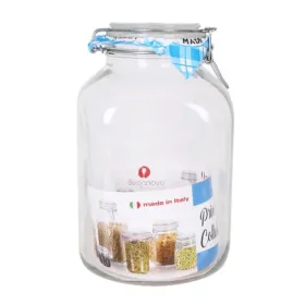 Purkki Borgonovo Ilmatiivis Läpinäkyvä Kristalli 4,25 L 14,5 x 14,5 x 26 cm (6 osaa)