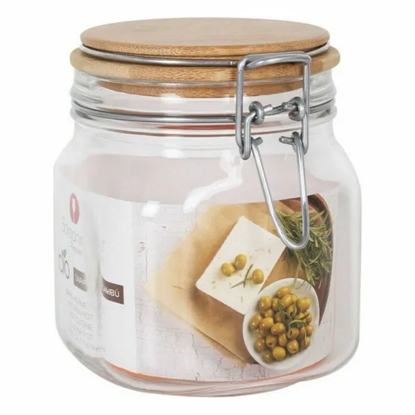 Alavas Borgonovo 750 ml Hermetiškas Bambukas 10 x 10 x 13 cm (6 vnt.)