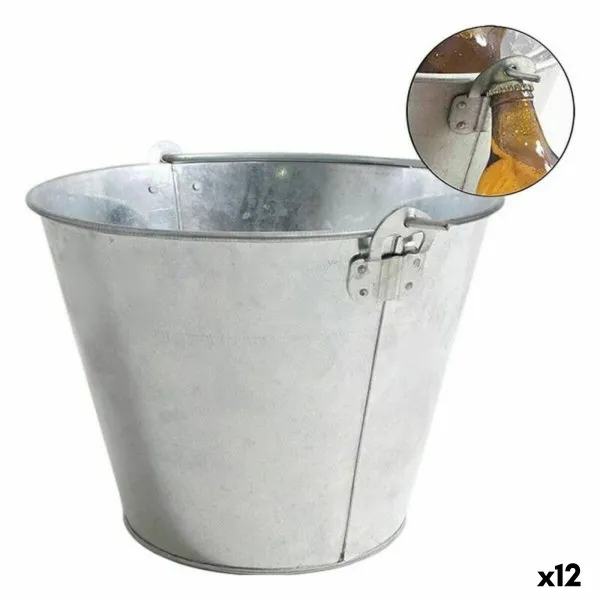 Ledo kibirėlis INDE ø 26 x 20,2 cm Metalinis Ovalus 9 L (12 vnt.)