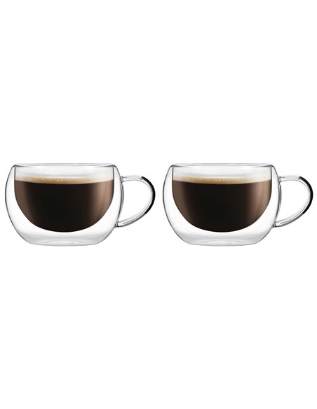 SET of 2 double wall cups 200ml BOLLA 28944