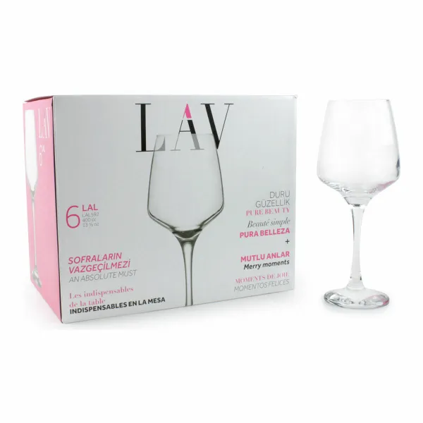 Wine glass set LAV Lal 6 Pieces (4 Units)