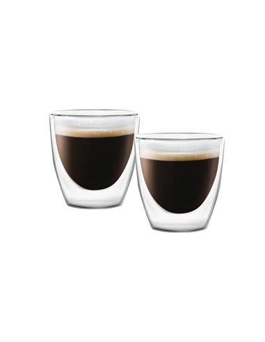 SET of 2 double wall espresso cups 80ml AMO 25837