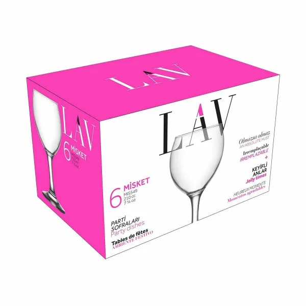 Viinilasisetti Inde Misket 210 ml 6 Kappaletta (4 osaa)