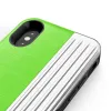 Zizo Retro Series - Wallet Back with Magnetic Closure and Built-In Kickstand for iPhone Xs /X (Neon Green/Silver)