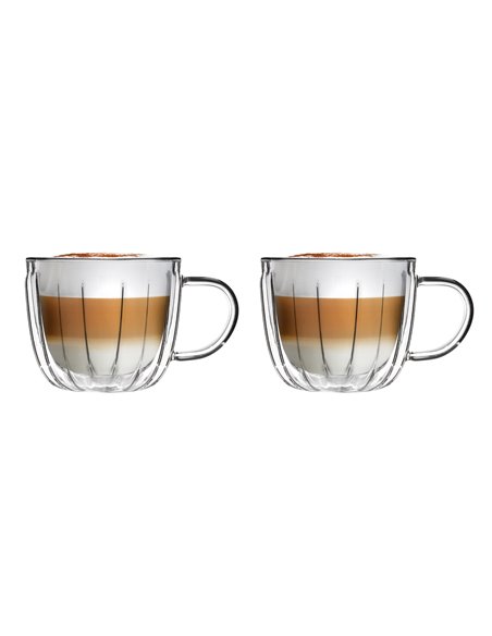 SET of 2 double wall glasses 250ml TULIP 28784
