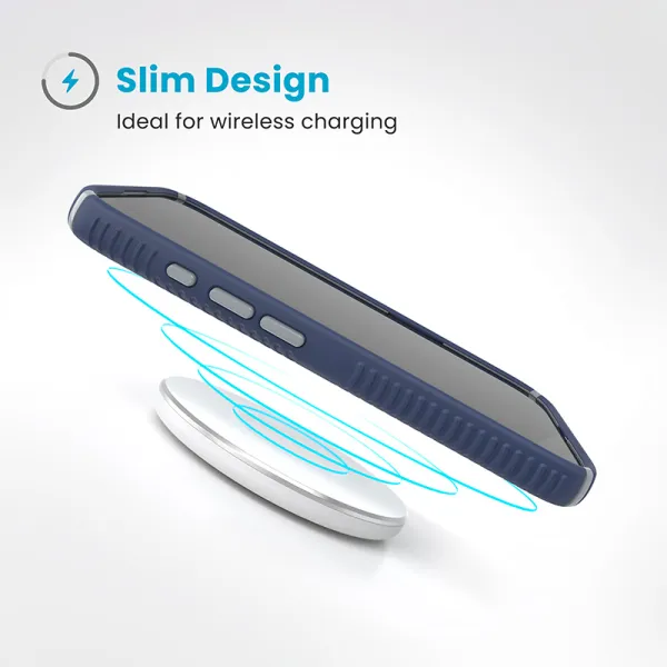 Speck Presidio2 Grip - iPhone 16 Pro Case (Coastal Blue / Dust Gray / White)