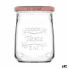 Банка из прозрачного стекла Inde Tasty 550 ml С крышкой (12 штук)