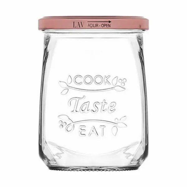 Банка из прозрачного стекла Inde Tasty 550 ml С крышкой (12 штук)