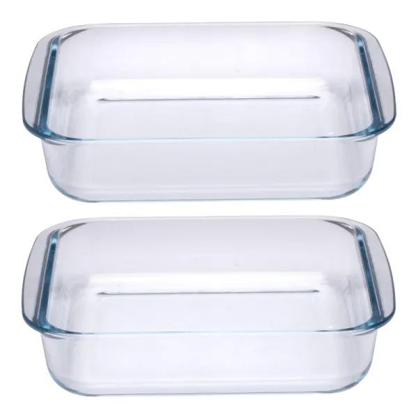 Alpina - Set of glass ovenproof dishes (2 pieces)