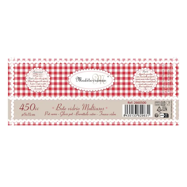 Skārdene Mediterraneo M127263 Multilietošana Stikls 450 ml (12 gb.)