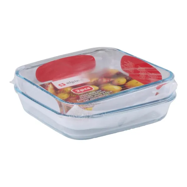 Alpina - Set of glass ovenproof dishes (2 pieces)