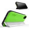 Zizo Retro Series - Wallet Back with Magnetic Closure and Built-In Kickstand for iPhone Xs /X (Neon Green/Silver)