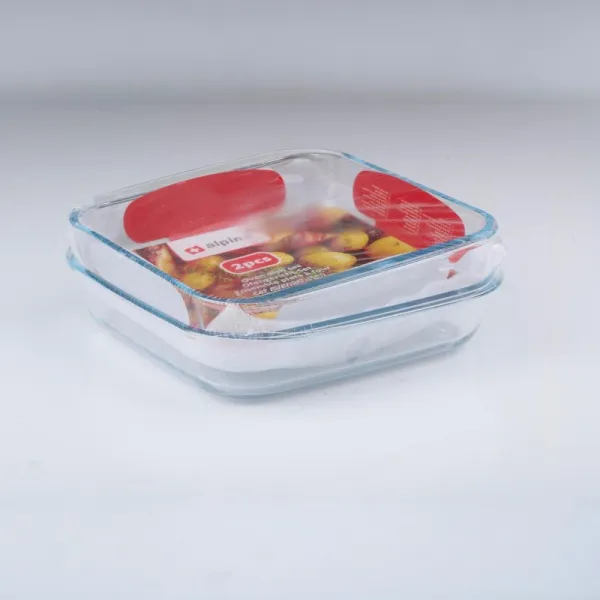 Alpina - Set of glass ovenproof dishes (2 pieces)