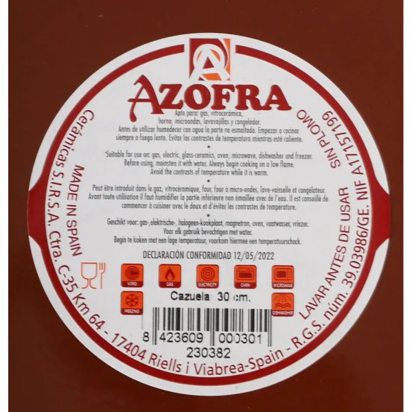 Kastrolis Azofra Cepts māls 31 x 29,5 x 7,5 cm (4 gb.)