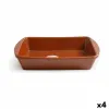 Vuoka Inde Vitro Azofra Poltettu savi Suorakulmainen 35 x 25 x 6 cm (4 osaa)