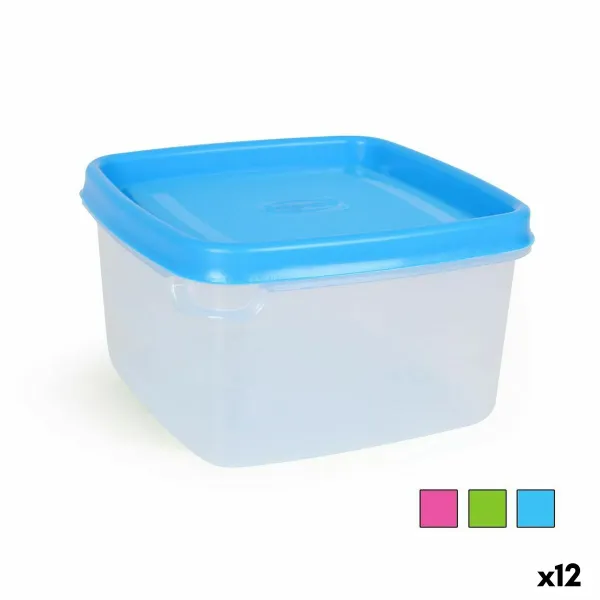 Kvadrātveida Pusdienu Kastīte ar Vāku 500 ml Kvadrāta 12 x 12 x 7 cm (12 gb.)