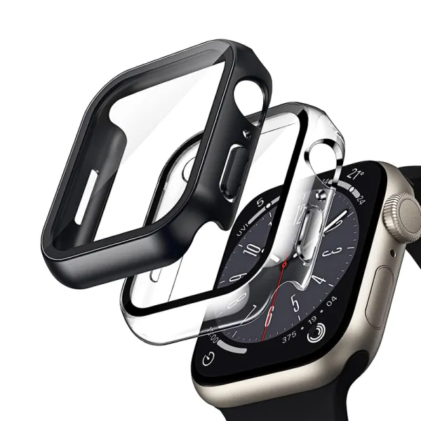 Crong Hybrid Watch Case - Case with Glass for Apple Watch 44mm (Clear)