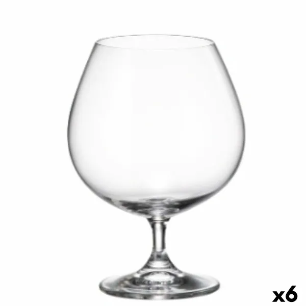 Setti laseja Bohemia Crystal Clara Konjakki 690 ml 6 osaa 4 osaa 7,5 x 12 x 16 cm