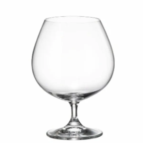 Setti laseja Bohemia Crystal Clara Konjakki 690 ml 6 osaa 4 osaa 7,5 x 12 x 16 cm