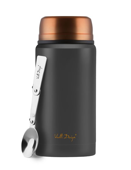 Lunch thermos black rose gold 750ml FUORI 28173