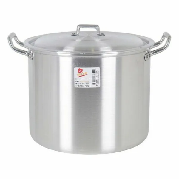 Puodai su dangteliu 39693 Ø 22 cm Sidabras 6 L Aliuminis 29 x 23 x 20 cm