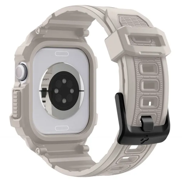 Spigen Rugged Armor Pro V2 – Strap with Case for Apple Watch 10/11 46mm (Dune Beige)
