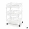 Kasviskärry Tontarelli Mito 3 Muovinen Valkoinen 40 x 29 x 62 cm (12 osaa)