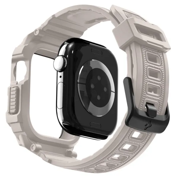 Spigen Rugged Armor Pro V2 – Strap with Case for Apple Watch 10/11 46mm (Dune Beige)