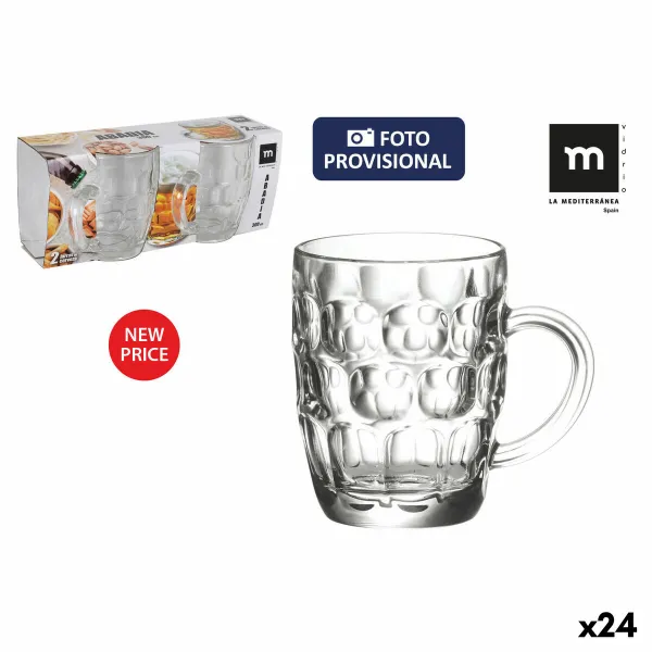 Ąsočių rinkinys La Mediterránea Abadia 11,5 x 10 cm 300 ml 2 Kappaletta Ø 7,7 cm 11,4 cm 9,7 cm (24 osaa)