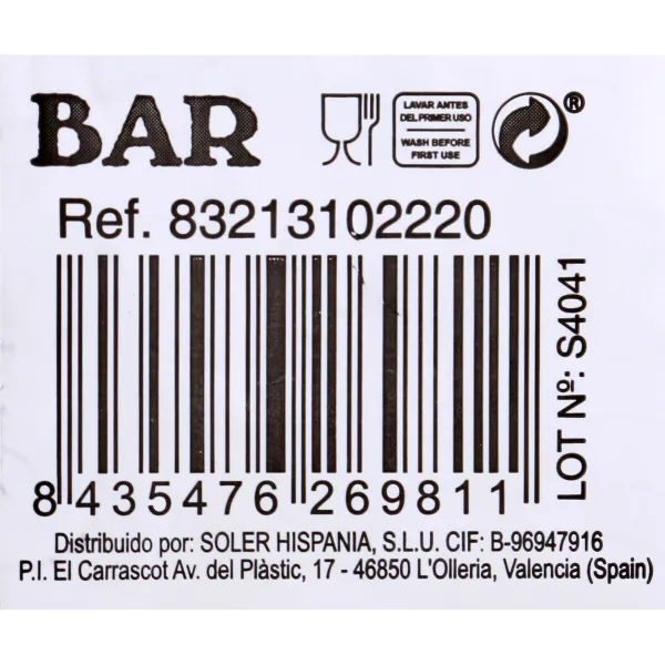 Кружка из прозрачного стекла Inde Bar Cтекло (6 штук)