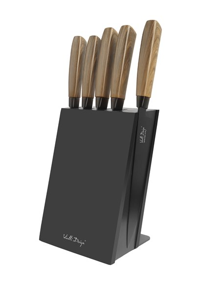 SET of 5-pcs knifes in block black SOHO 28005