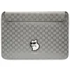 Karl Lagerfeld NFT Saffiano Monogram Ikonik Choupette Sleeve - 14" Notebook Case (Silver)