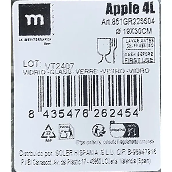 Caraffe La Mediterránea Apple Glass 4 L