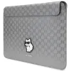 Karl Lagerfeld NFT Saffiano Monogram Ikonik Choupette Sleeve - 14" Notebook Case (Silver)