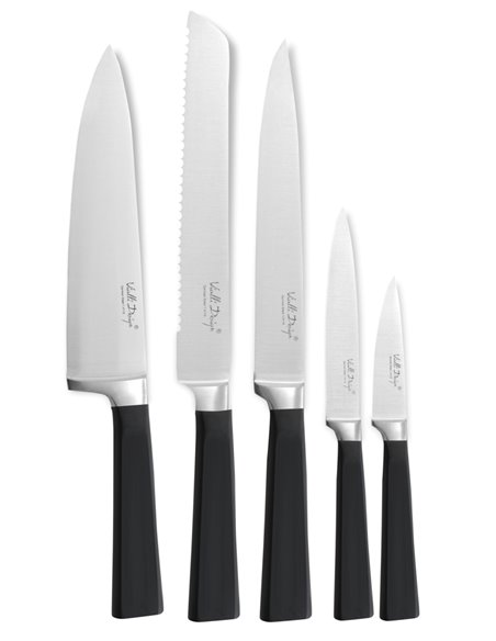 SET of 5-pcs knifes in block white FINO 25233