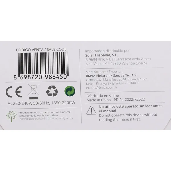 Vedenkeitin Kiwi 953KK3307 2200 W 1,5 L