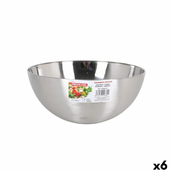 Салатница Quttin   Серебристый Ø 29,5 cm Сталь (6 штук)