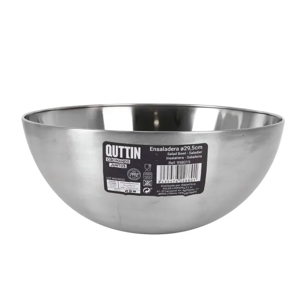 Салатница Quttin   Серебристый Ø 29,5 cm Сталь (6 штук)