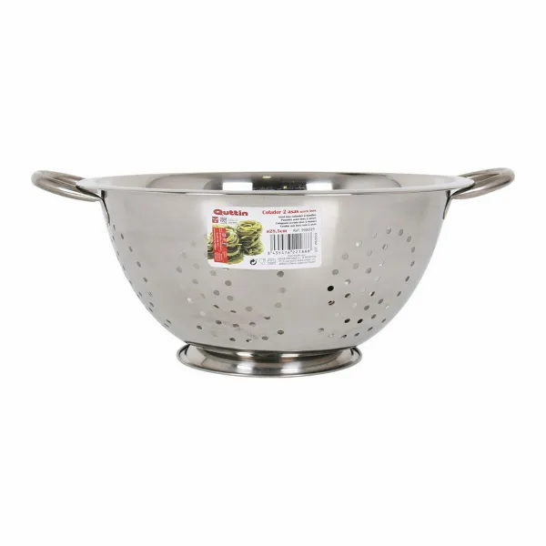 Strainer Privilege Quttin With handles Stainless steel (12 Units) (ø 28,5 cm)
