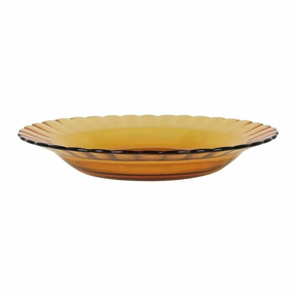 Syvä lautanen Duralex Picardie Kristalli Meripihka Ø 23 cm (48 osaa)