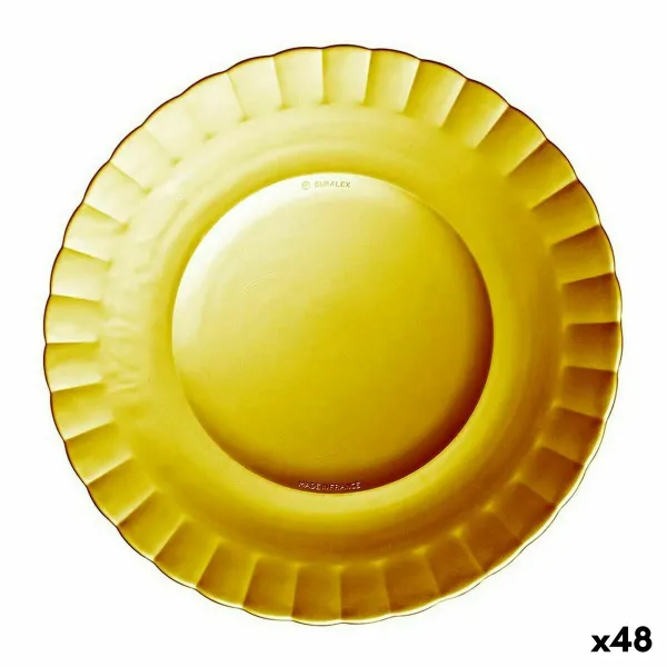 Плоская тарелка Duralex Picardie Стеклянный Янтарь Ø 23 cm (48 штук)