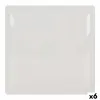 Pasniegšanas Plate La Mediterránea Elite Balts Keramika Kvadrāta 30 x 30 x 2,5 cm (6 gb.)