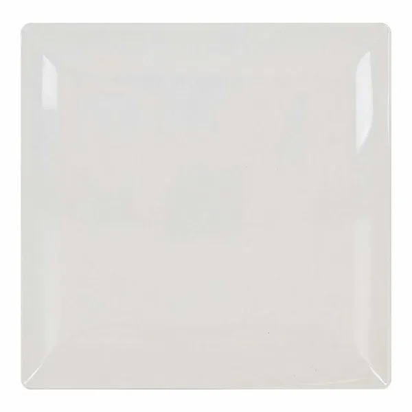 Pasniegšanas Plate La Mediterránea Elite Balts Keramika Kvadrāta 30 x 30 x 2,5 cm (6 gb.)