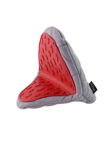 Palm mitten with silicone grey-red LIVIO 28993