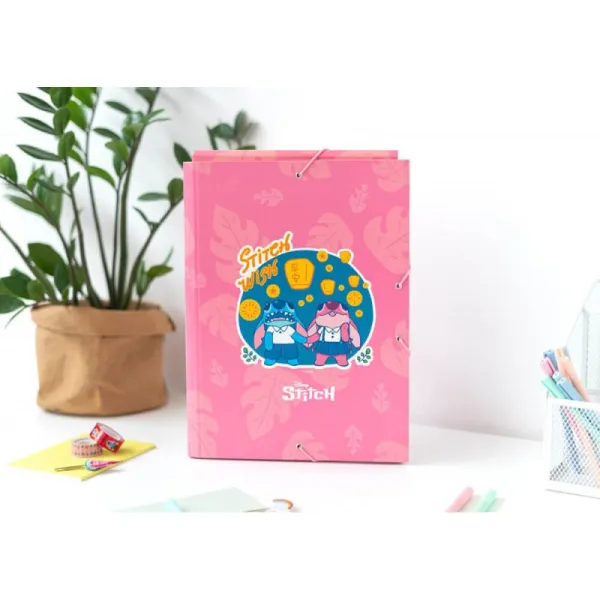 Disney Stitch - Folder / folder with elastic band A4 (24 x 34 cm)
