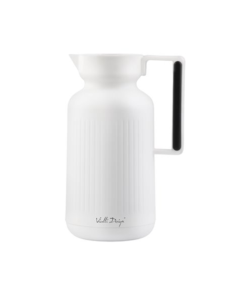 Thermos with glass inner 1l white LUNGO 29255