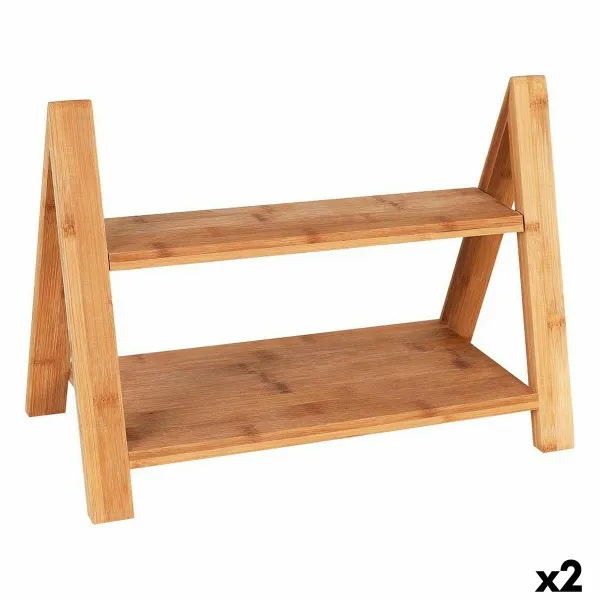 Tarjoilulauta Viejo Valle Kaksinkertainen korkeus Bambu 39,7 x 20,3 x 18 cm (2 osaa)