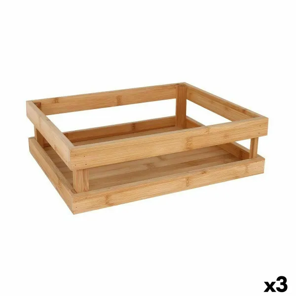 Uzkodu paplāte Bambuss 32,5 x 26,5 x 10 cm  (3 gb.)