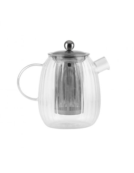 Tea pot with stainless steal infuser 1000ml silver matt TULIP 29309